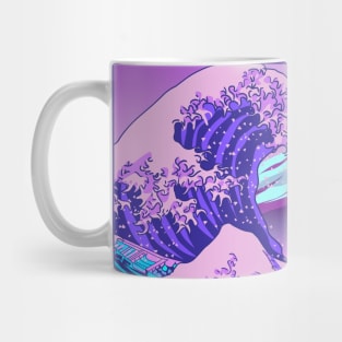 Great Wave off Kanagawa Synthwave Mug